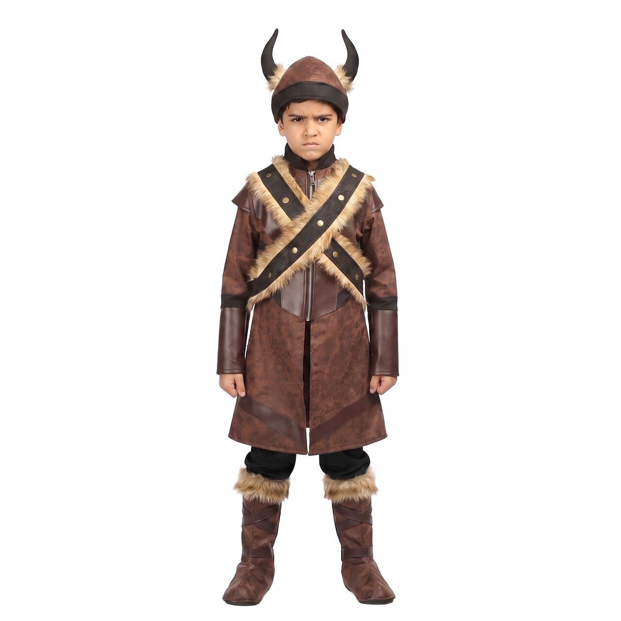 Op deze afbeelding zie je een Kostuums, van het merk Wilbers. Viking Floki De Veroveraar Kind Kostuum