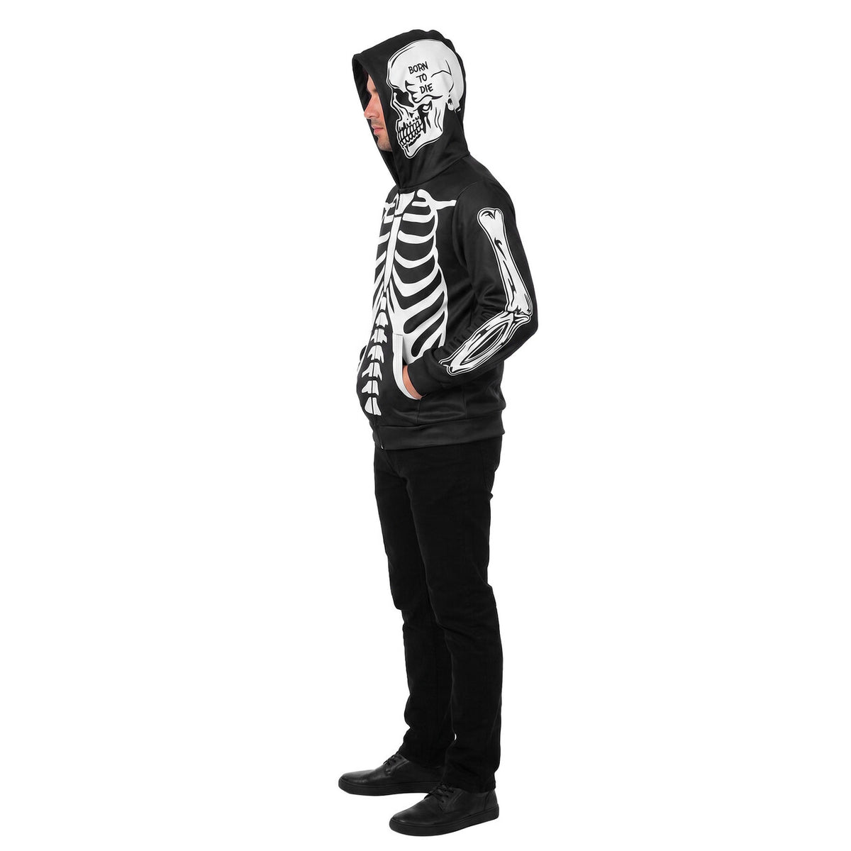 Op deze afbeelding zie je een Kostuums, van het merk Wilbers. Born To Die Skelet Vest Unisex