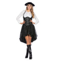 Hoog-Laag Rok Met Attitude Vrouw