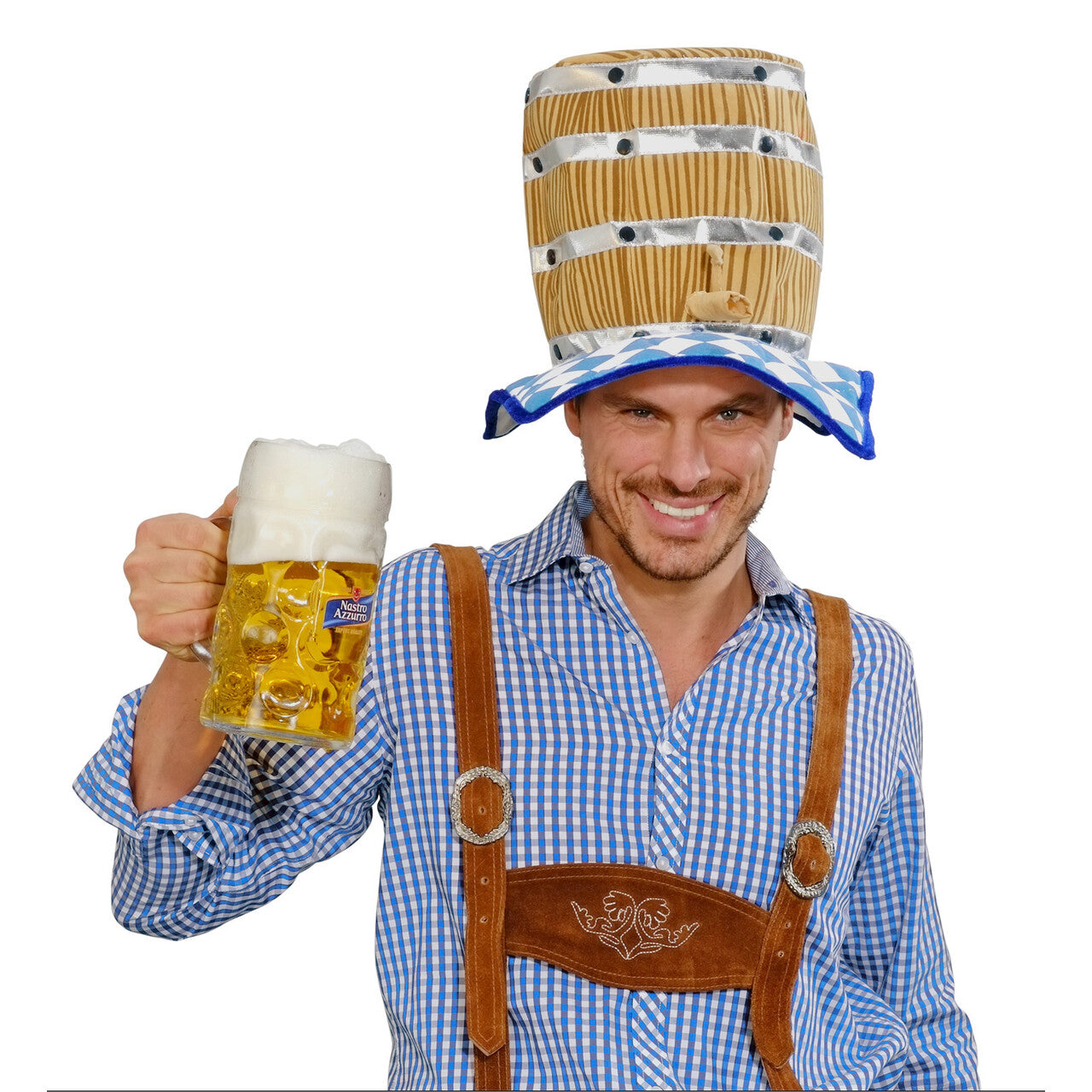 Op deze afbeelding zie je een Accessoires, van het merk Widmann. Biervat Hoed