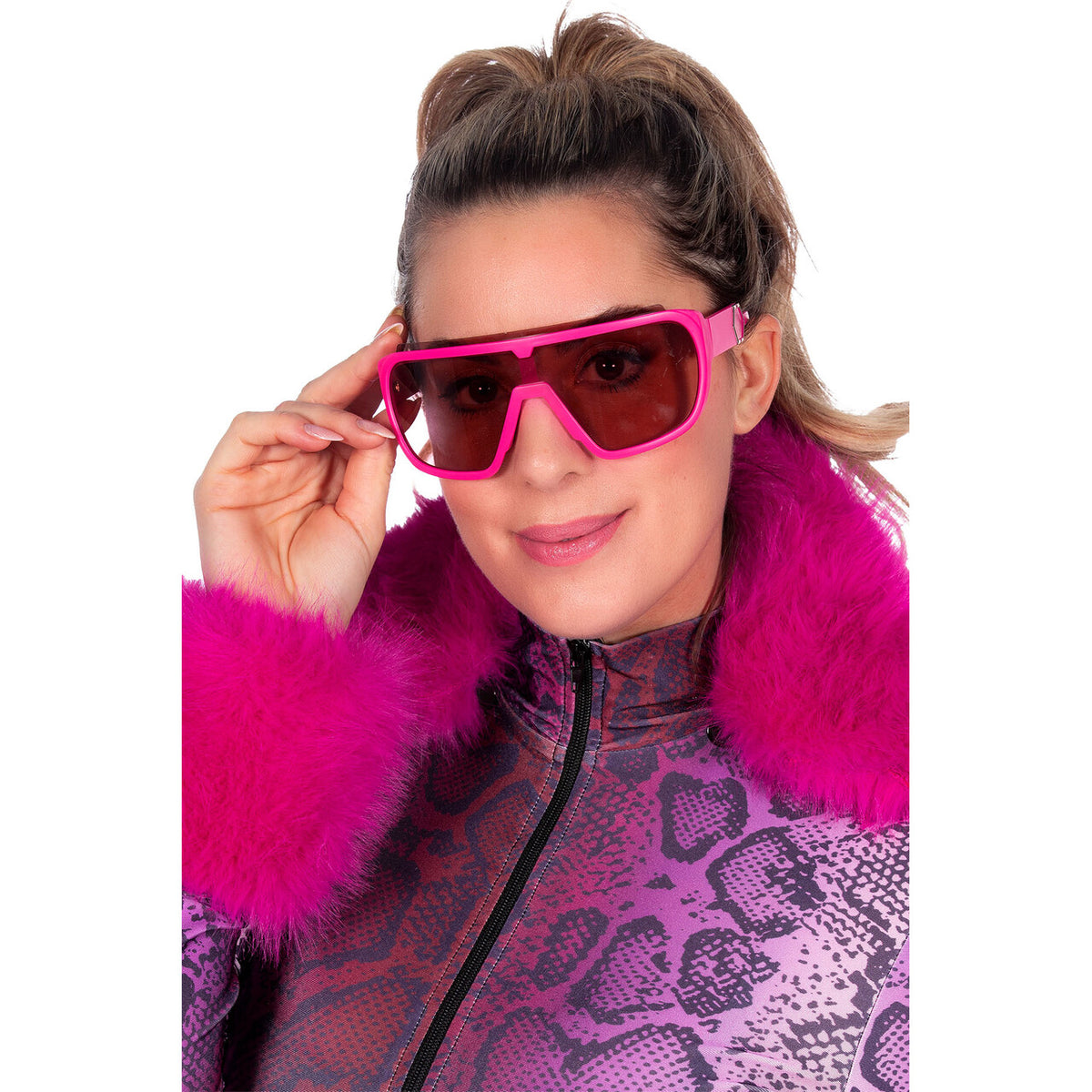 Op deze afbeelding zie je een Accessoires, van het merk Wilbers. Neon Blaster Bril Roze