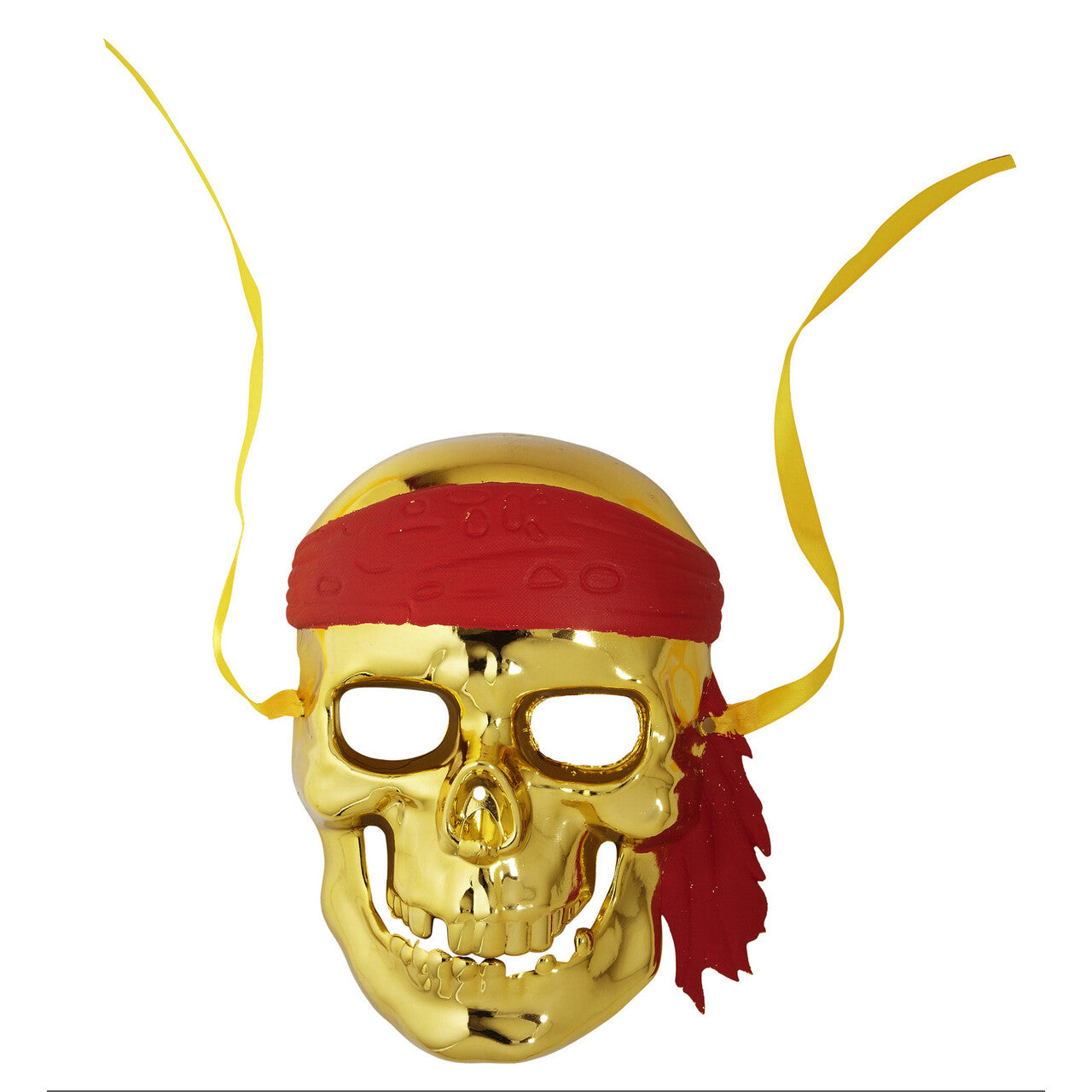 Op deze afbeelding zie je een Accessoires, van het merk Widmann. Schedelmasker Piraat Goud