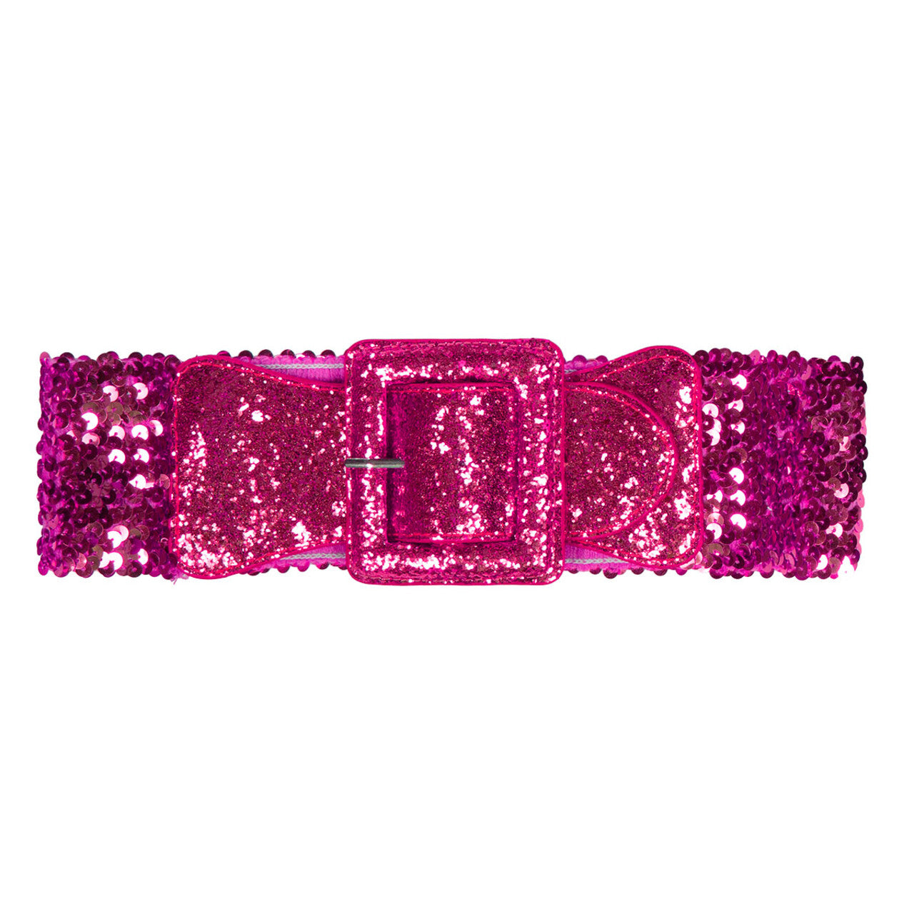 Op deze afbeelding zie je een Accessoires, van het merk Wilbers. Rekbare Pailletten Riem Roze