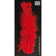 Op deze afbeelding zie je een Decoratie, van het merk Widmann. Zakje Met 50 Veertjes Rood