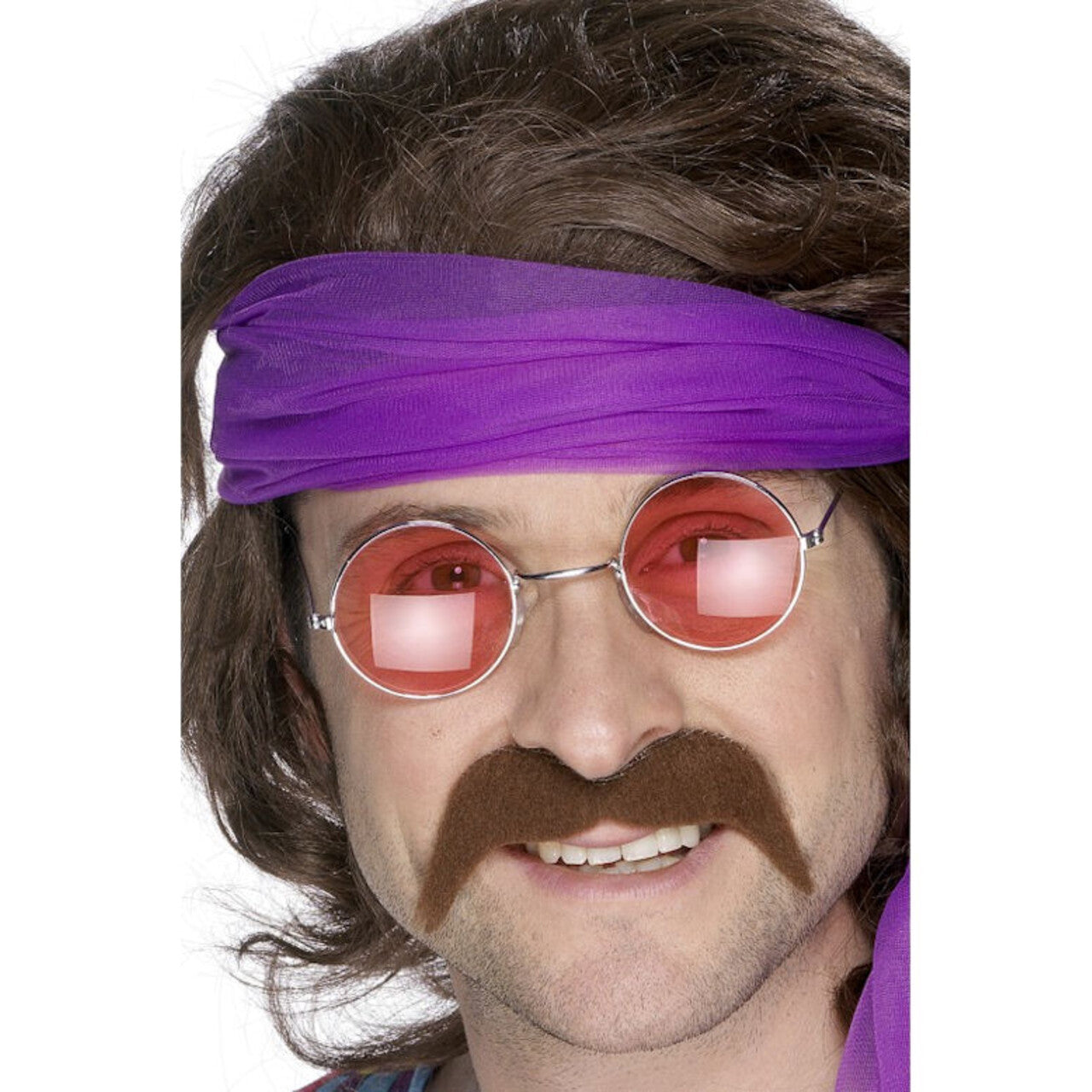 Op deze afbeelding zie je een Accessoires, van het merk Smiffy's. Groovy Bruine Snor
