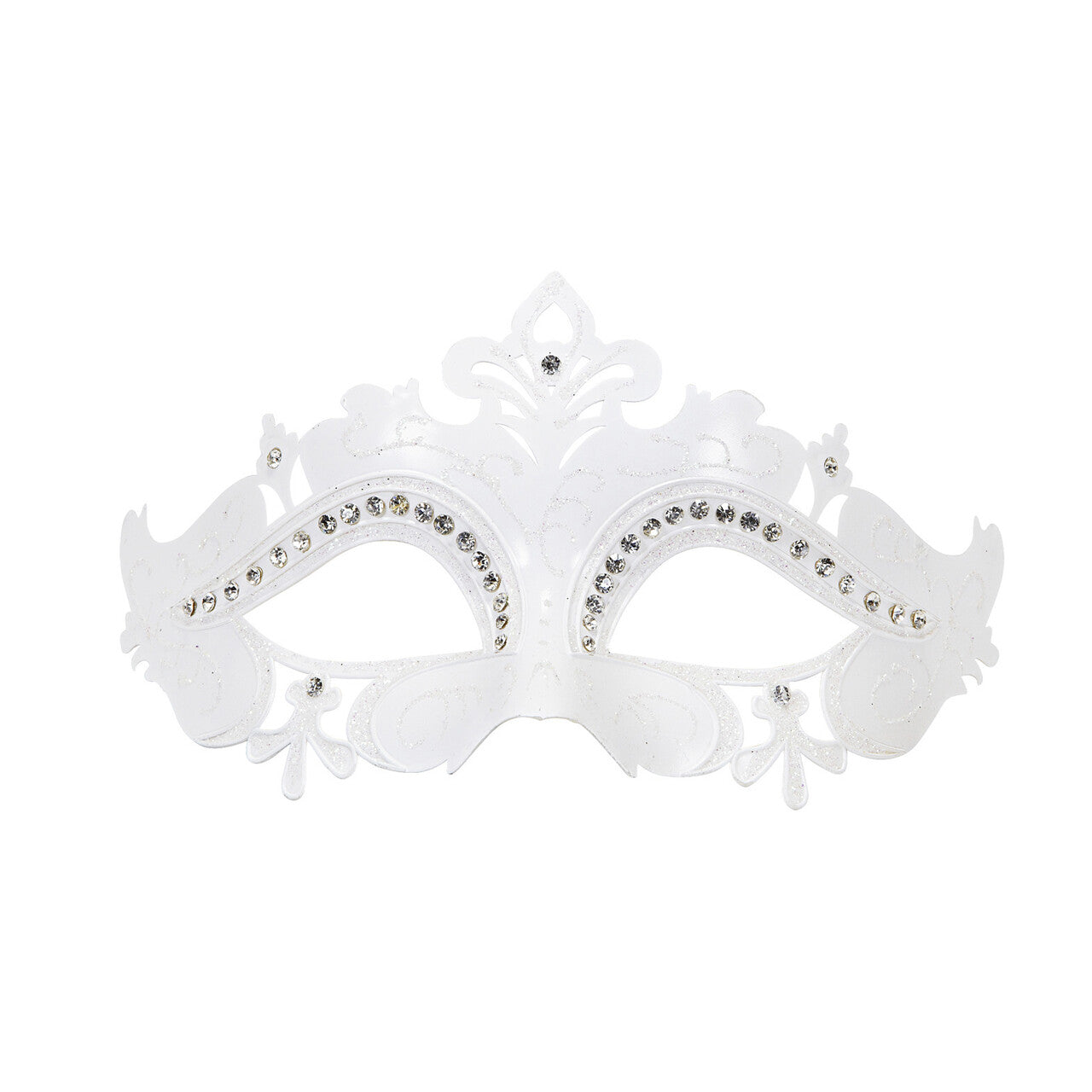 Op deze afbeelding zie je een Accessoires, van het merk Widmann. Oogmasker Venetie Met Glimmende Stenen Wit