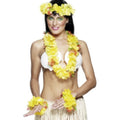 Gele Hawaiiaanse Bloemen Set