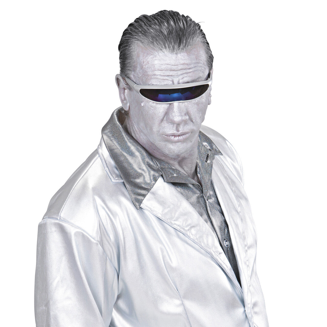 Op deze afbeelding zie je een Accessoires, van het merk Widmann. Bril Science Fiction Robot Zilver