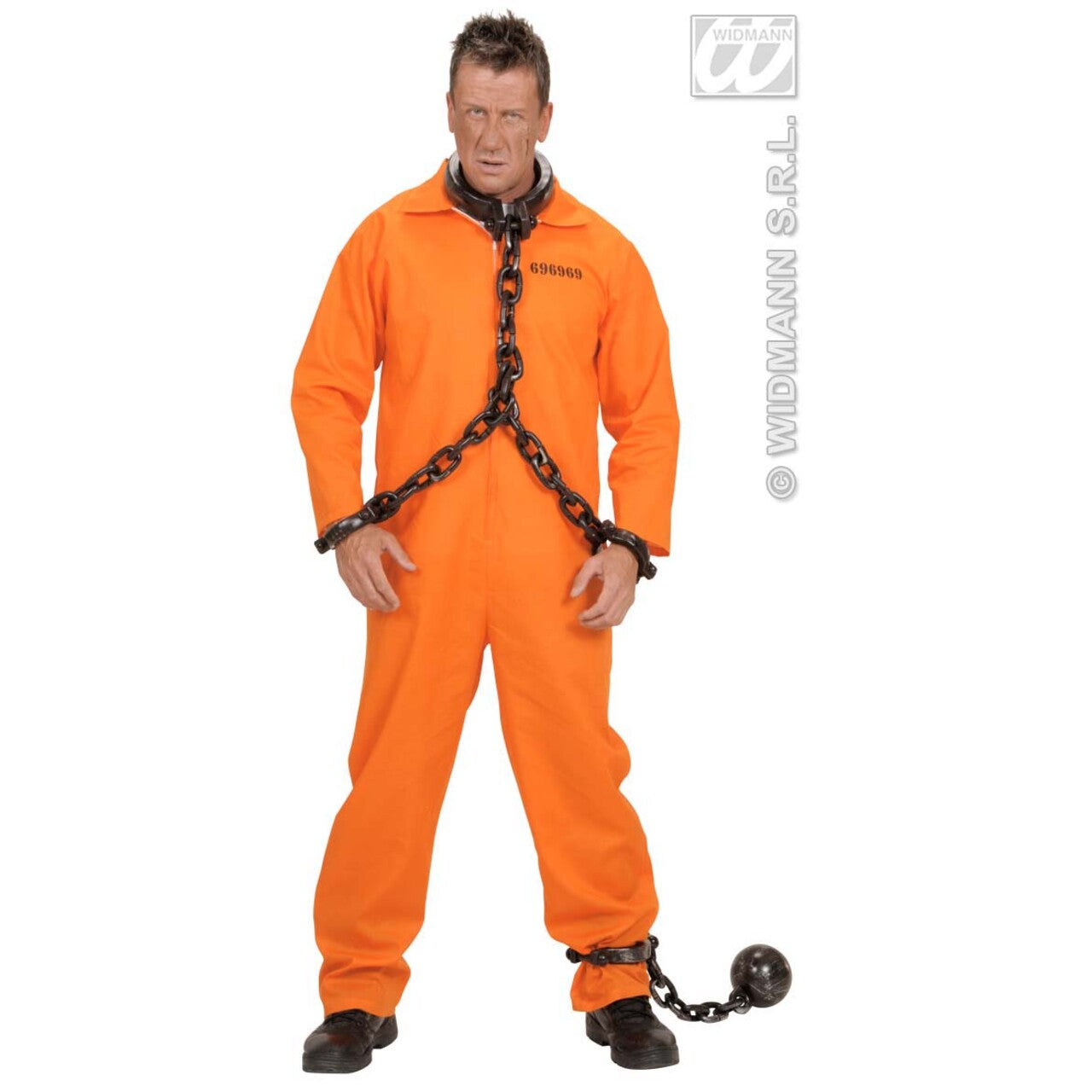 Op deze afbeelding zie je een Accessoires, van het merk Widmann. Enkelbal Met Ketting Gevangene