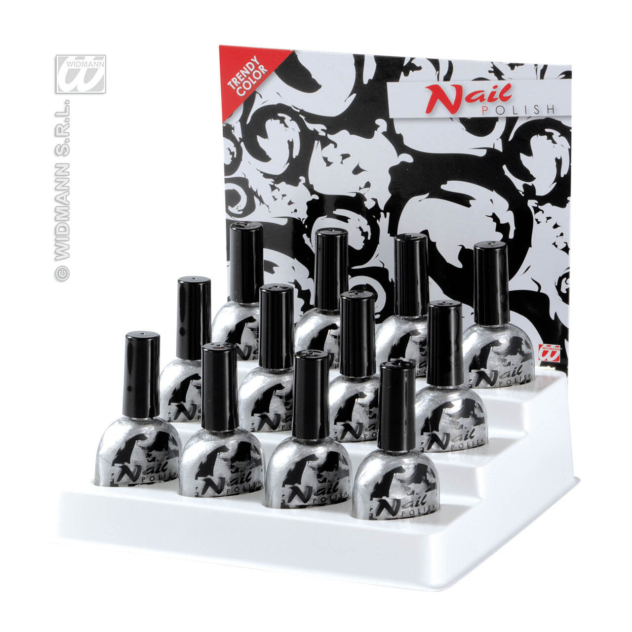 Op deze afbeelding zie je een Accessoires, van het merk Widmann. Nagellak Zilver
