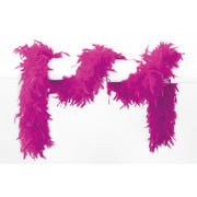 Op deze afbeelding zie je een Accessoires, van het merk Wilbers. Lange Boa Met Veren Donker Roze 180 Centimeter