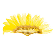 Op deze afbeelding zie je een Accessoires, van het merk Wilbers. Samba Tooi Met Pailletten En Veren Geel