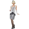 Zilveren Flapper Kostuum Vrouw