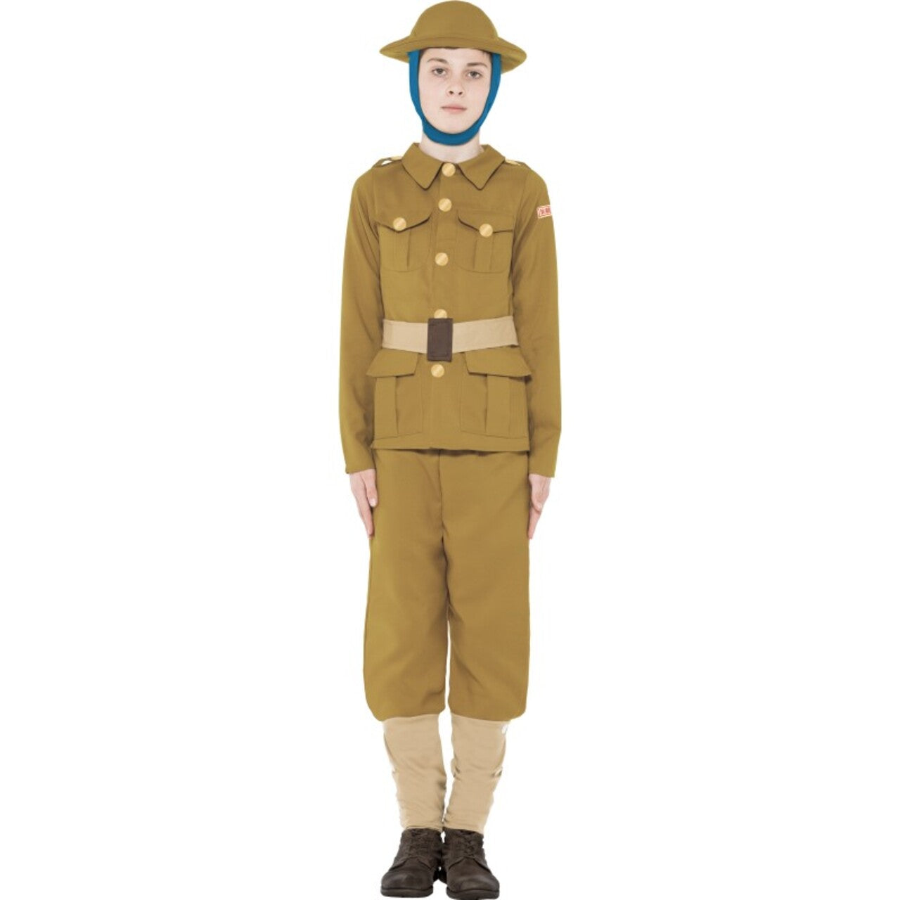 Op deze afbeelding zie je een Kostuums, van het merk Smiffy's. Horrible Histories Britse Soldaat Uit 2e Wereldoorlog Jongen Kostuum