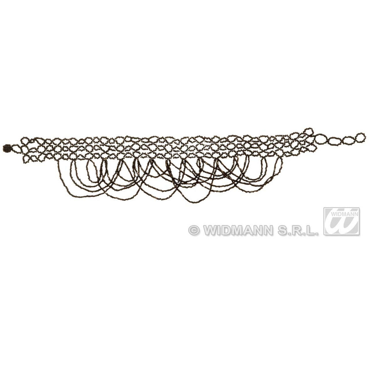 Op deze afbeelding zie je een Accessoires, van het merk Widmann. Zwarte Choker Met Pareltjes