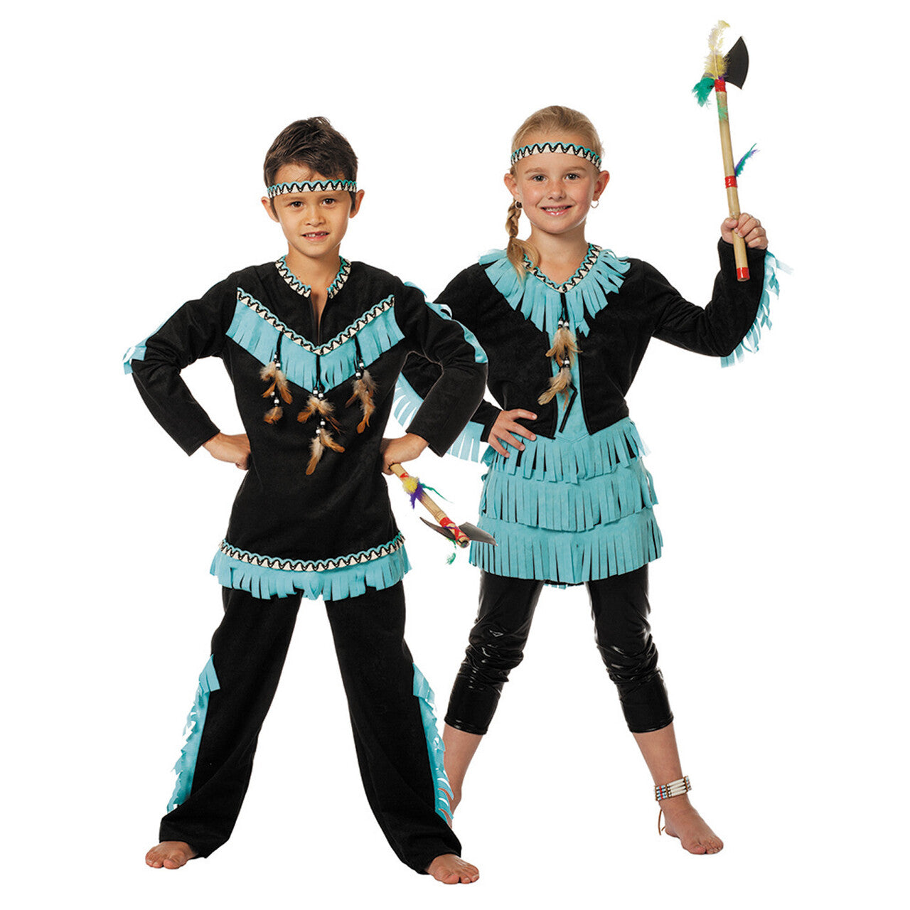 Op deze afbeelding zie je een Kostuums, van het merk Wilbers. Indianenmeisje Wishbone Klukluuk Kostuum