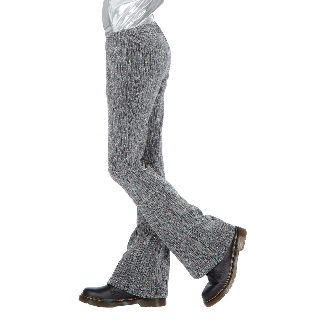 Op deze afbeelding zie je een Kostuums, van het merk Wilbers. Sterrenstof Silver Flared Broek Meisje