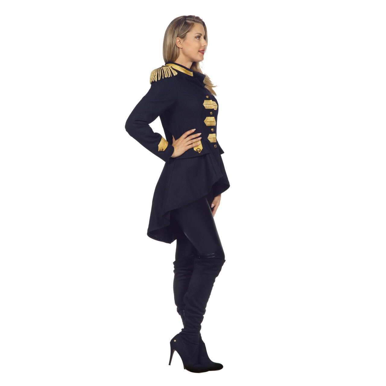 Op deze afbeelding zie je een Kostuums, van het merk Wilbers. Luxe Show Slipjas Dana Marineblauw Vrouw