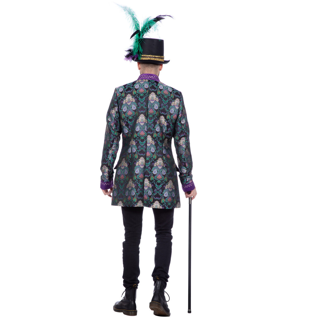 Op deze afbeelding zie je een Kostuums, van het merk Wilbers. Luxe Jacquardjas Groen / Paars Man