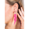 Oorbellen Bliksem Neon Roze