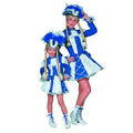 Showmeisje Dansmarietje Kind Blauw Kostuum