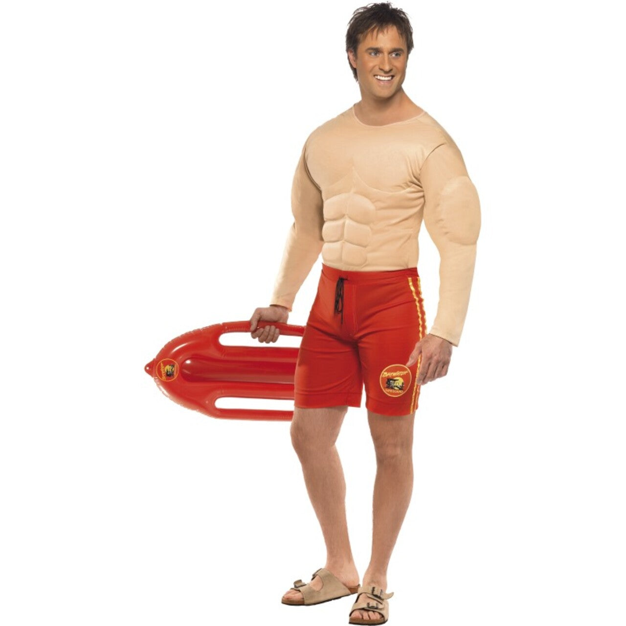 Op deze afbeelding zie je een Kostuums, van het merk Smiffy's. Officieel Baywatch Lifeguard Kostuum Man