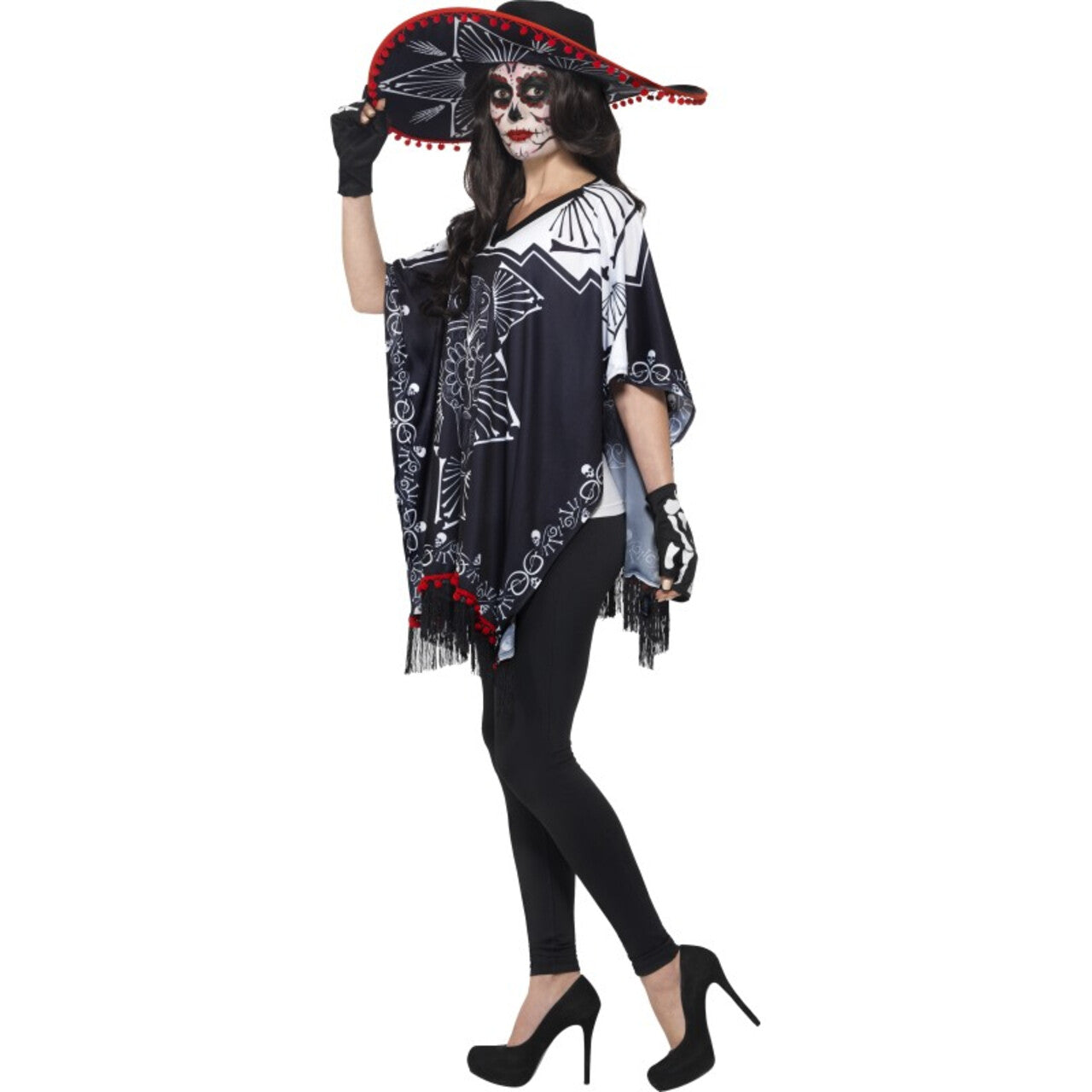 Op deze afbeelding zie je een Kostuums, van het merk Smiffy's. Day Of The Dead Bandido Kostuum