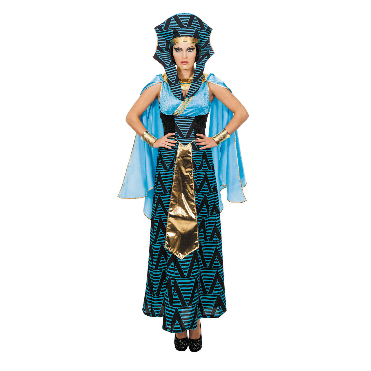 Op deze afbeelding zie je een Kostuums, van het merk Wilbers. Egyptische Aida ( Zonder Hoed) Gizeh Vrouw Kostuum
