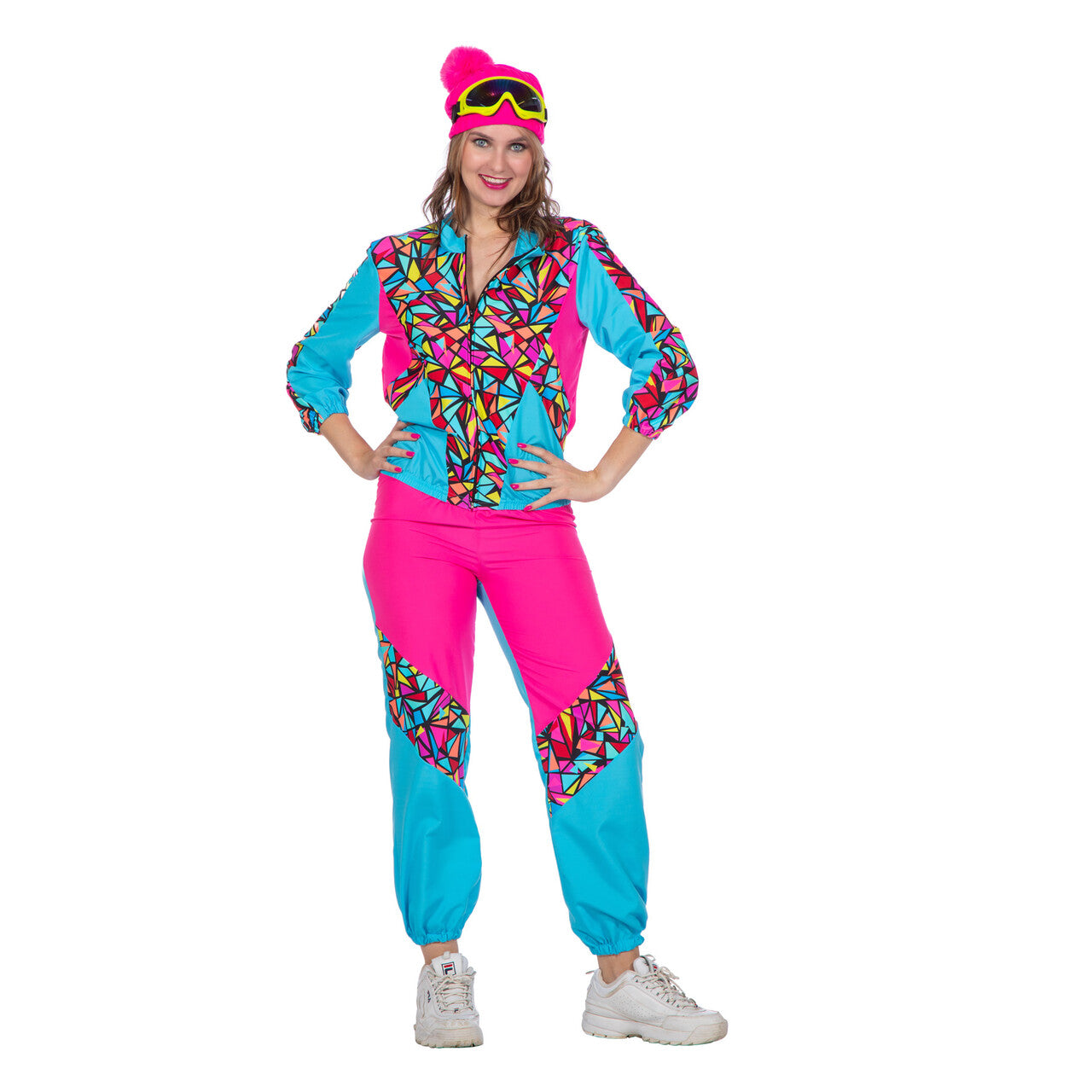 Op deze afbeelding zie je een Kostuums, van het merk Wilbers. Rete Retro Neon Skipak Vrouw