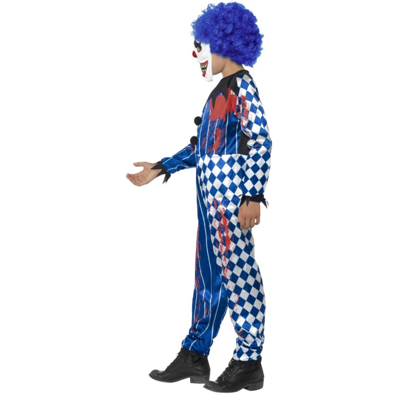 Op deze afbeelding zie je een Kostuums, van het merk Smiffy's. Zombie Sinistere Clown Jongen Kostuum