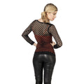 Haut En Résille Manches Longues Noir Femme