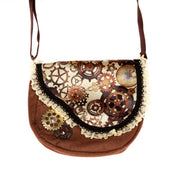 Op deze afbeelding zie je een Accessoires, van het merk Wilbers. Tas Steampunk Stijl Bruin