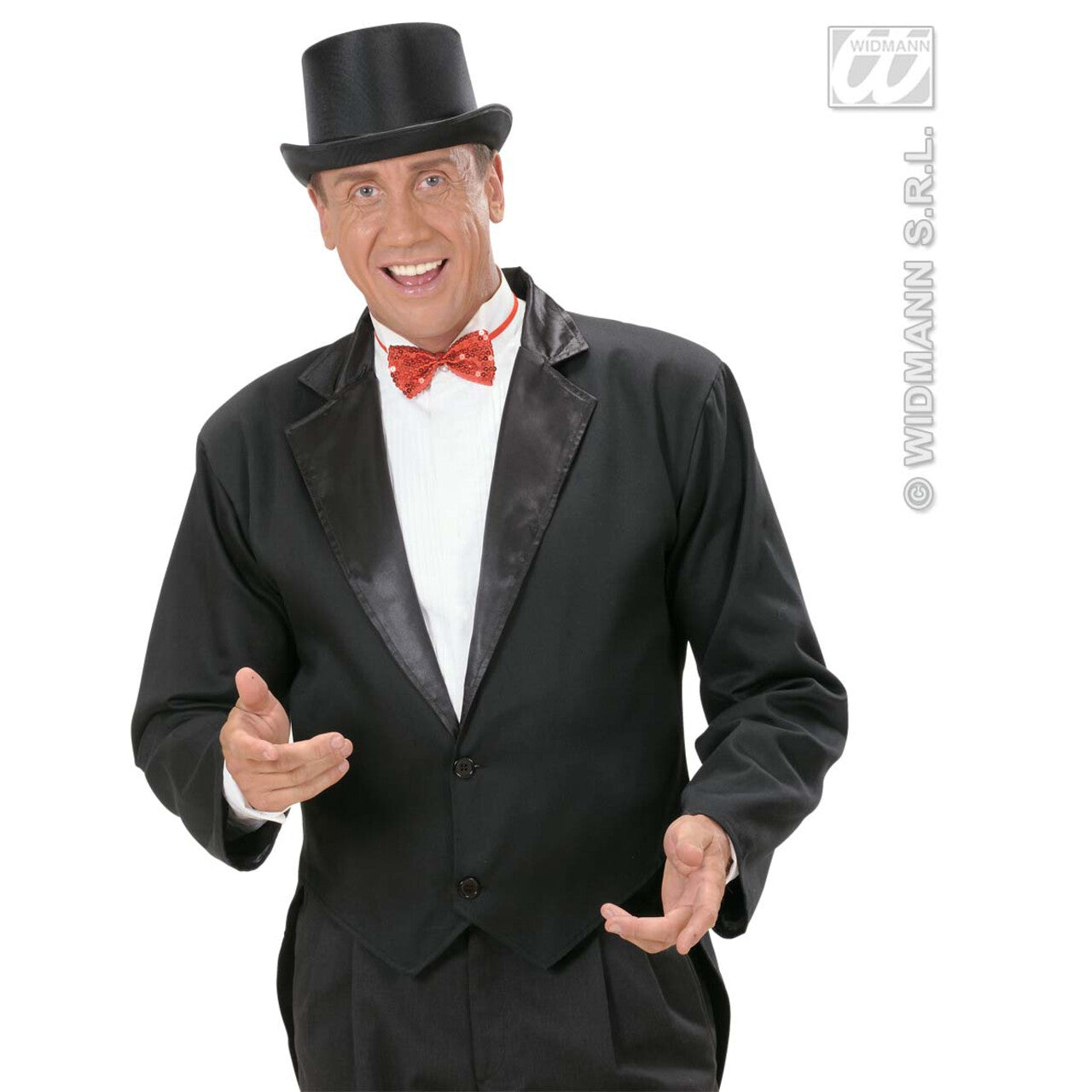 Op deze afbeelding zie je een Accessoires, van het merk Widmann. Vlinderstrik Pailletten Rood