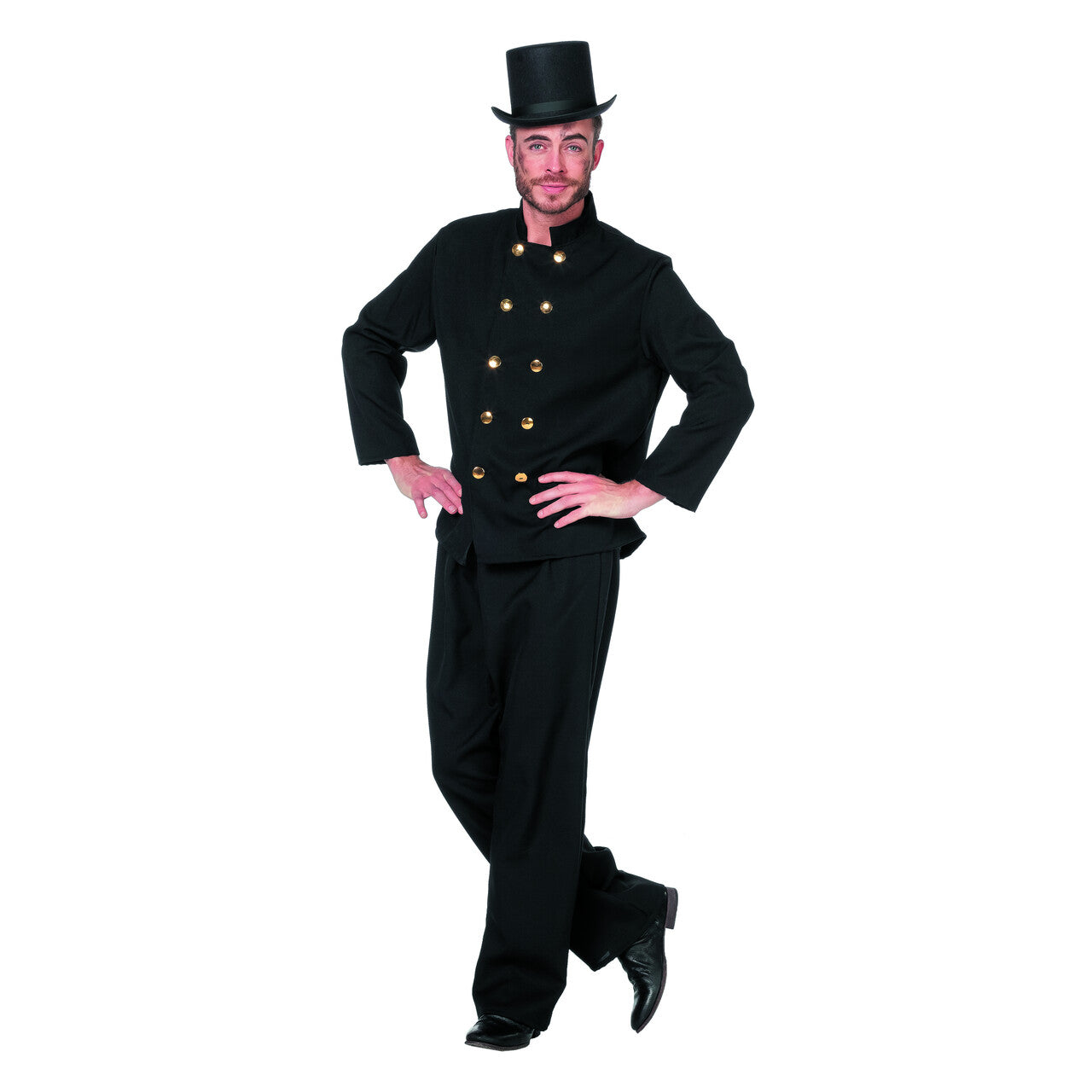 Op deze afbeelding zie je een Kostuums, van het merk Wilbers. Dickens Schoorsteenveger Man Kostuum