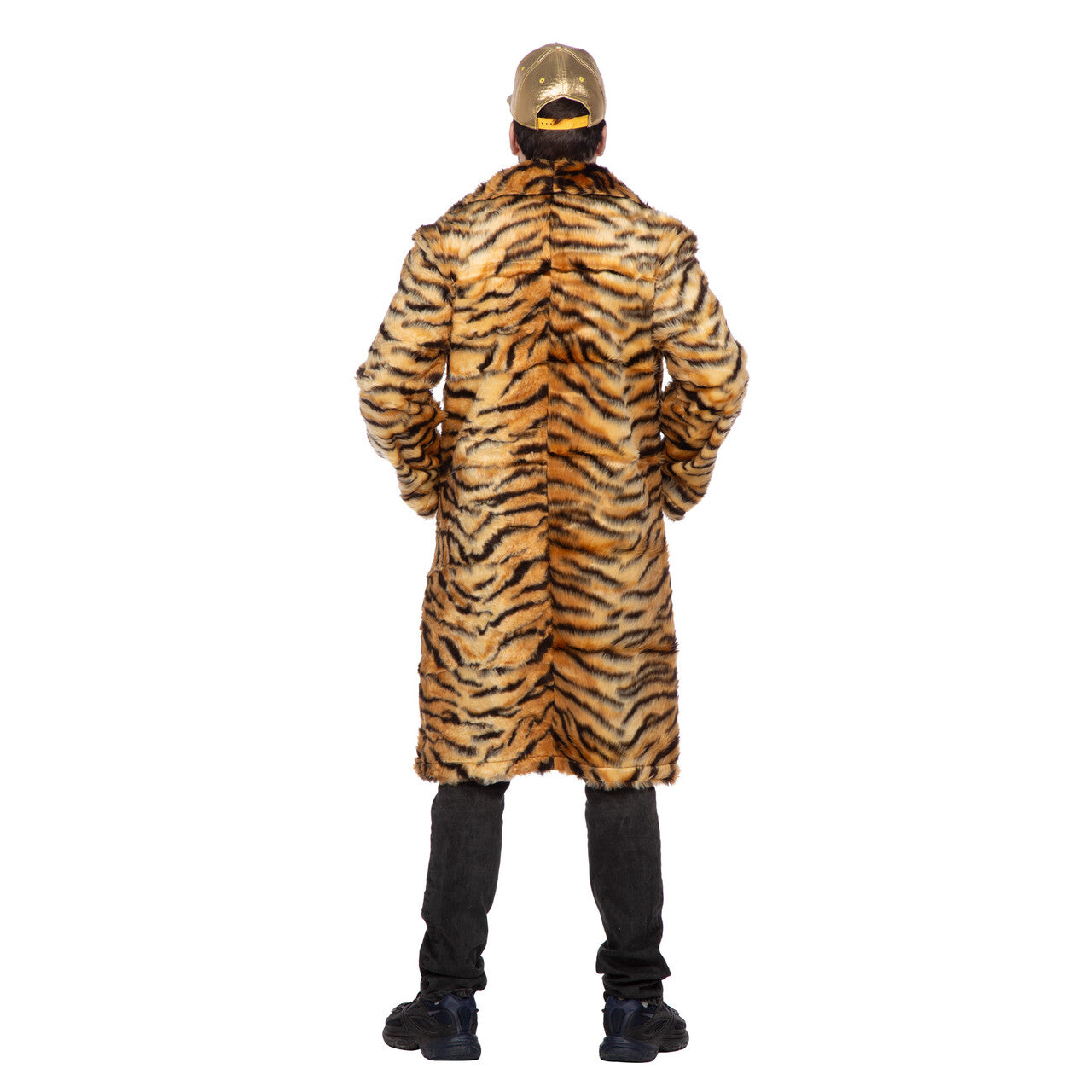 Op deze afbeelding zie je een Kostuums, van het merk Wilbers. Party Pimp Tijger Bontjas Man