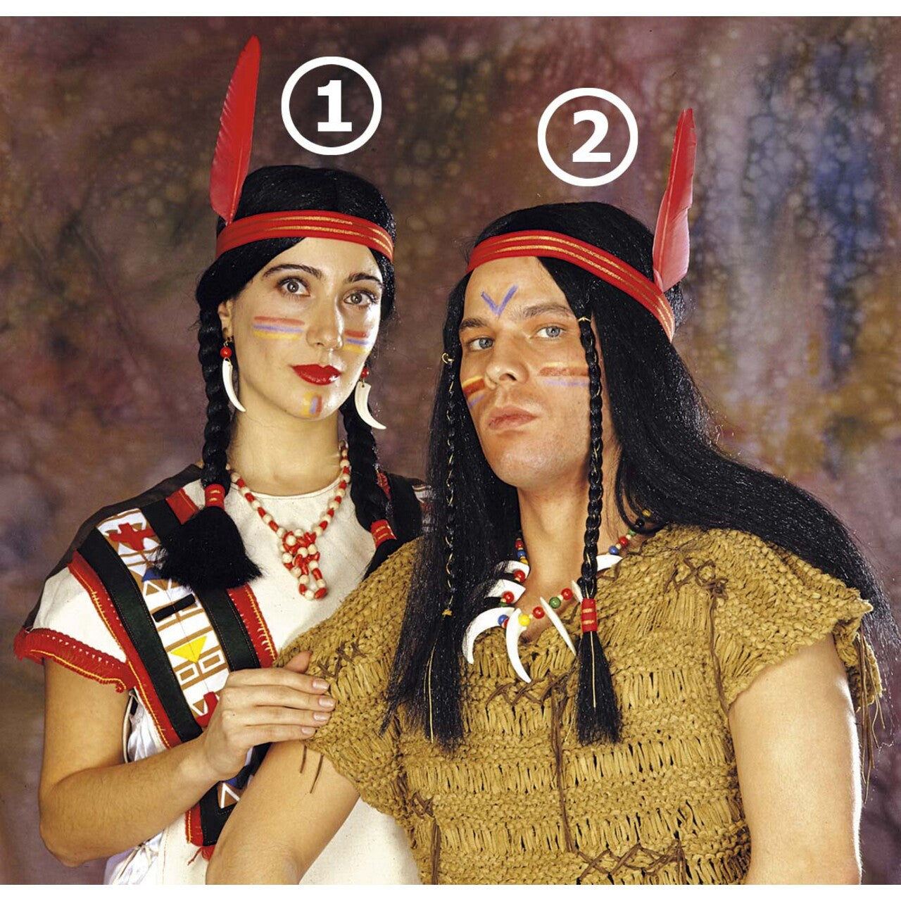 Op deze afbeelding zie je een Accessoires, van het merk Widmann. Pruik Indiaanse Man Of Vrouw