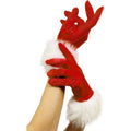 Rode Vrouwelijke Kerstman Handschoenen