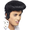 Officiele Zwarte Elvis Pruik Met Vetkuif