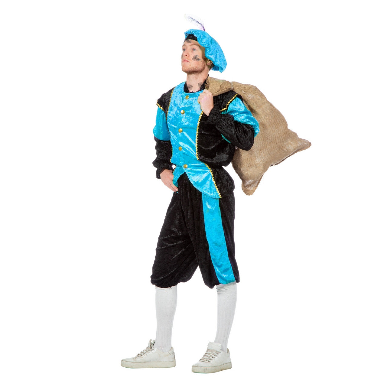 Op deze afbeelding zie je een Kostuums, van het merk Wilbers. Aqua Piet Pansamt Budget Kostuum