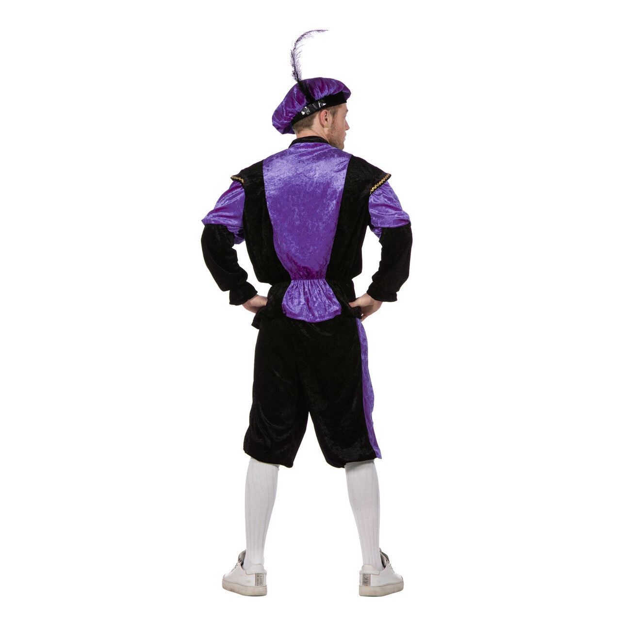 Op deze afbeelding zie je een Kostuums, van het merk Wilbers. Paarse Piet Pansamt Budget Kostuum