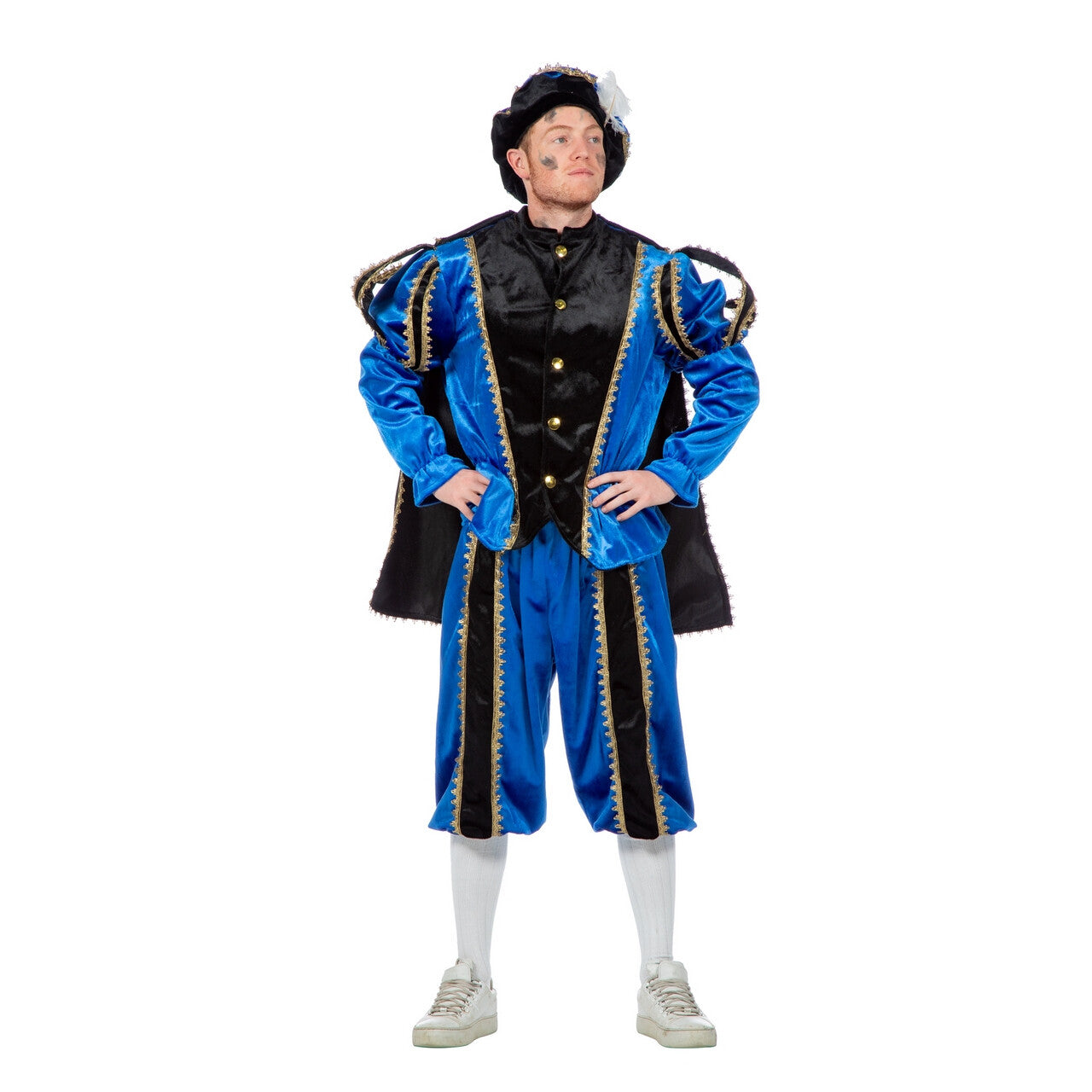 Op deze afbeelding zie je een Kostuums, van het merk Wilbers. Blauwe Piet Pietenpak Kostuum
