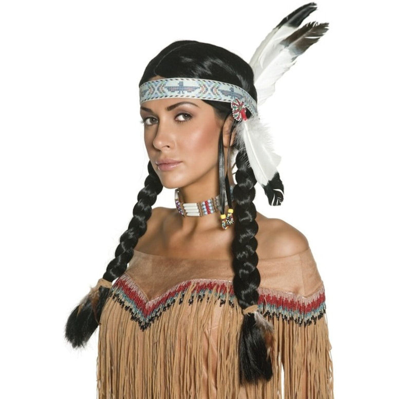 Op deze afbeelding zie je een Accessoires, van het merk Smiffy's. Unisex Indiaanse Pruik Volwassen