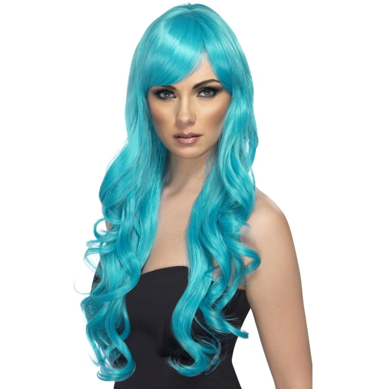 Op deze afbeelding zie je een Accessoires, van het merk Smiffy's. Aqua Verleidelijke Pruik