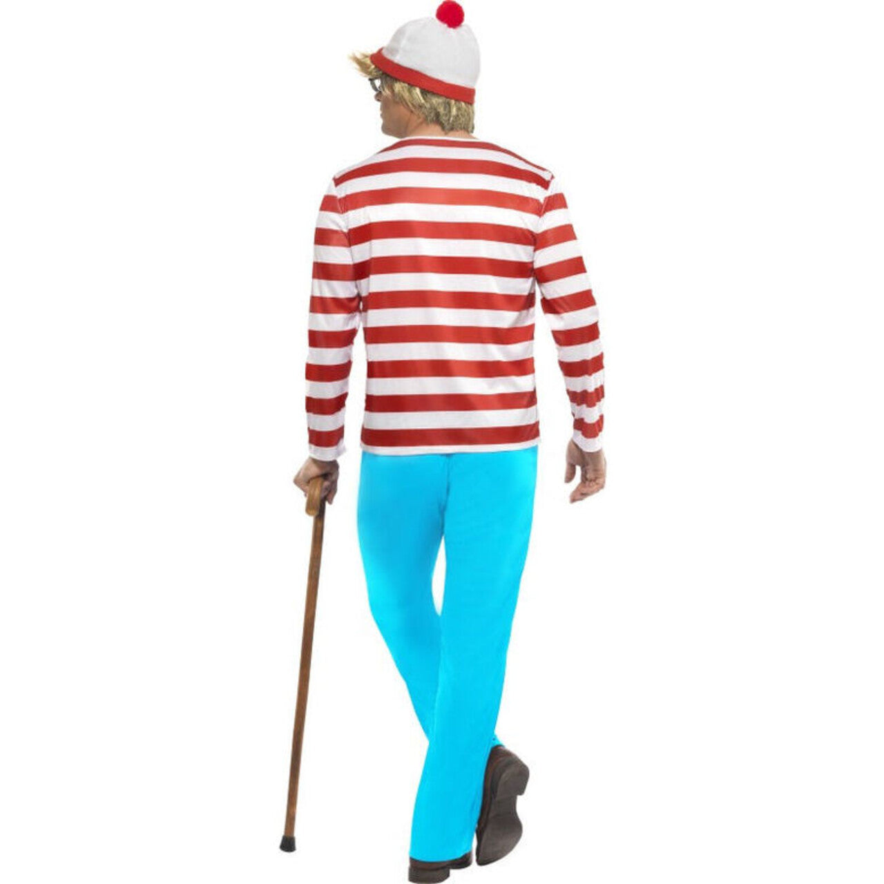 Op deze afbeelding zie je een Kostuums, van het merk Smiffy's. Waar Is Wally Man Kostuum