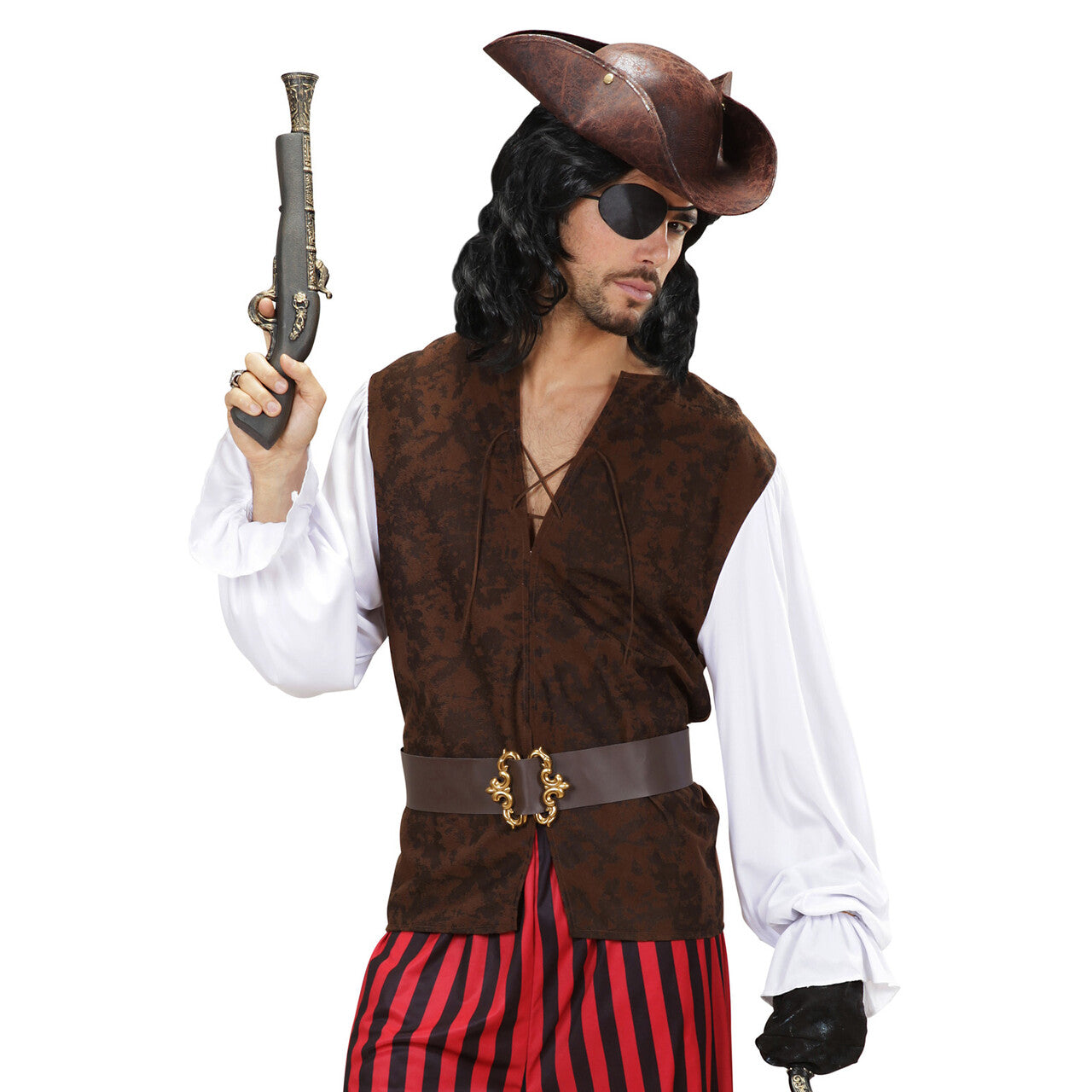 Op deze afbeelding zie je een Kostuums, van het merk Widmann. Piratenshirt Met Vest Man