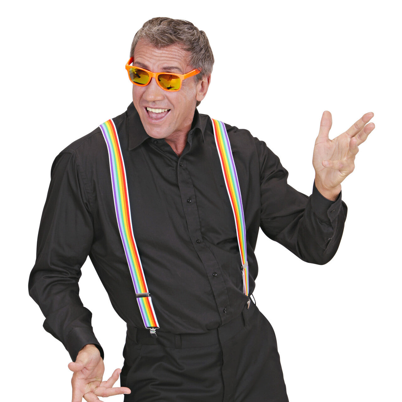 Op deze afbeelding zie je een Accessoires, van het merk Widmann. Bretels Veelkleurig