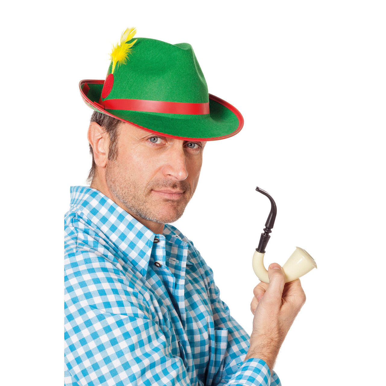 Op deze afbeelding zie je een Accessoires, van het merk Wilbers. Groene Tiroler Hoed Klar Oktoberfest