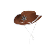 Op deze afbeelding zie je een Accessoires, van het merk Wilbers. Sheriff Department Hoed Met Ster Bruin