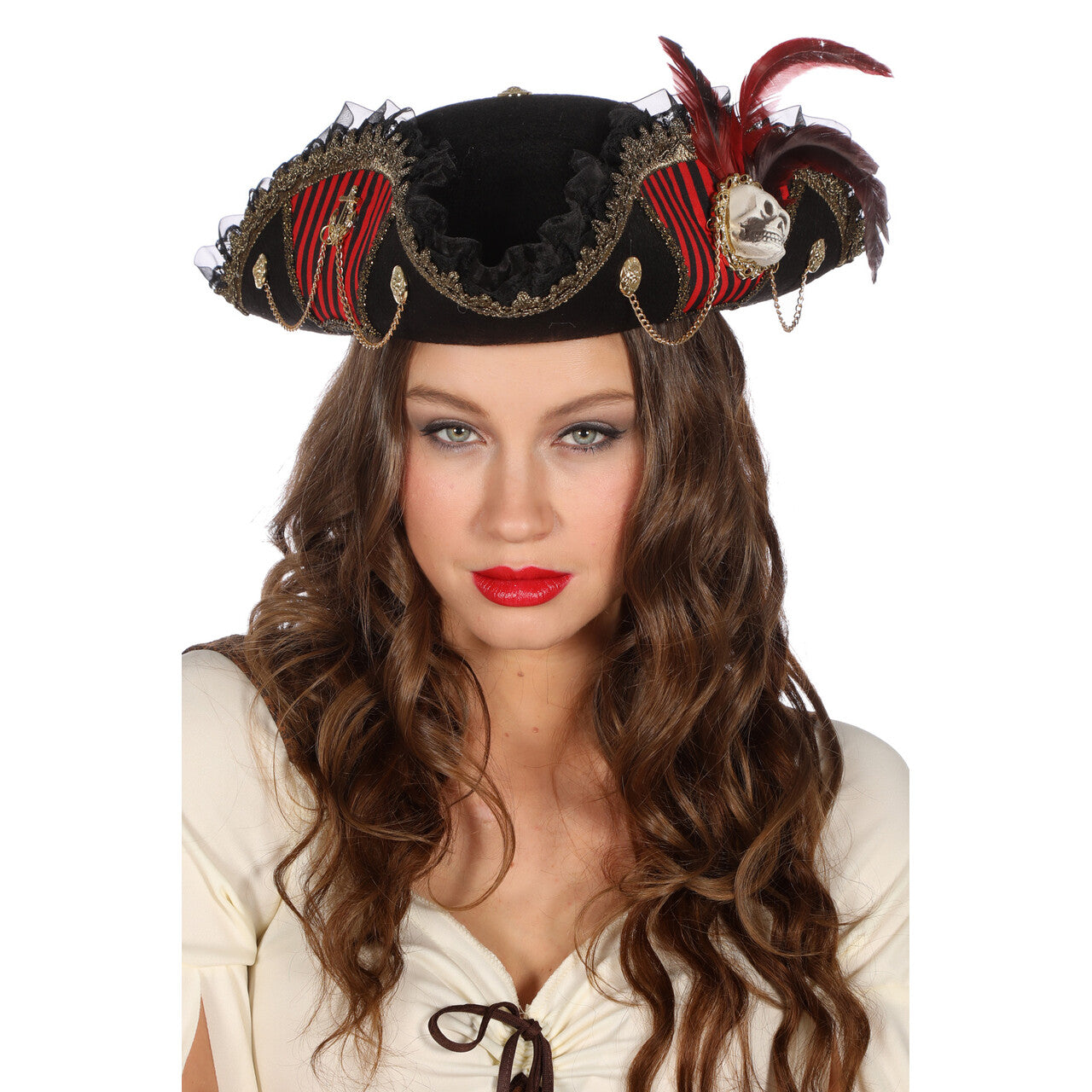 Op deze afbeelding zie je een Accessoires, van het merk Wilbers. Piratenhoed Pirate Superdeluxe