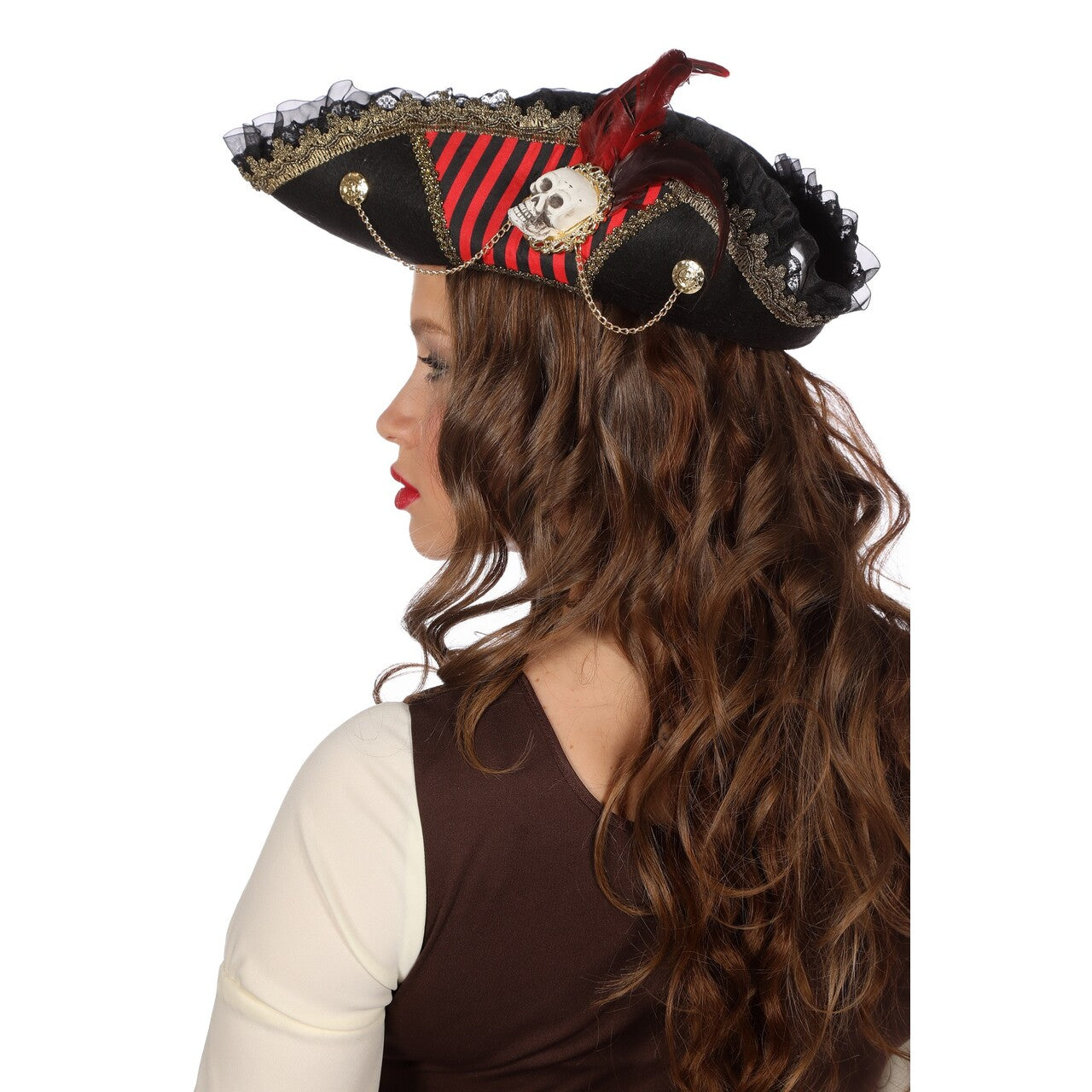 Op deze afbeelding zie je een Accessoires, van het merk Wilbers. Piratenhoed Pirate Superdeluxe